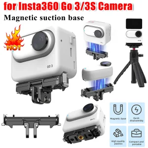 Camera Quick Release Mount with 1/4 Threaded Port Action Camera Expansion Adapter for Insta360 Go 3/3S Camera Accessories